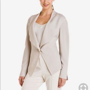 St.John Alabaster Wool Jacket w/custom 3/4 Sleeve.